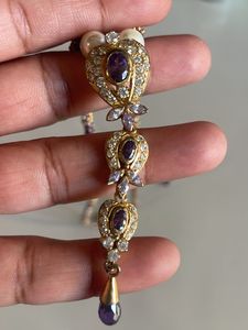 Purple Coloured Jwellery Set