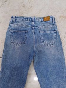 Distressed Blue Jeans