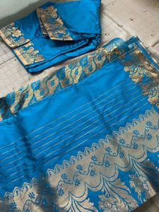 Elegant Blue Silk Saree
