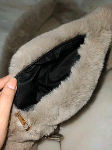Fur shoulder bag
