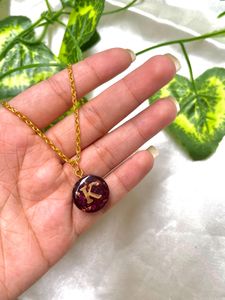 Resin Initial Pendant