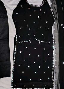 black colour trouser kurti with dupatta Diwali spe