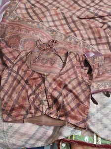 Elegant Checkered Saree