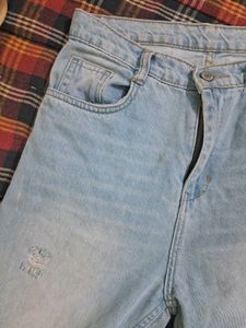 Ripped Wide Leg Jeans