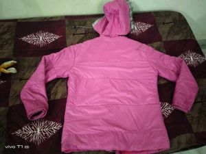 pink women puffer jacket size 36