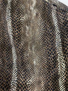Denim Skirt &amp; Snake Print Top Set