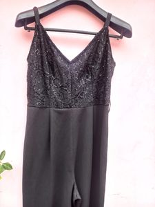 Black Lace Top Jumpsuit