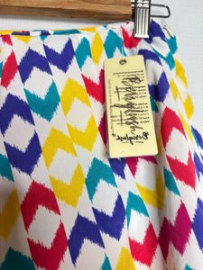 Colorful Patterned Midi Skirt