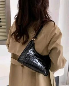 Chic Black Croc Handbag