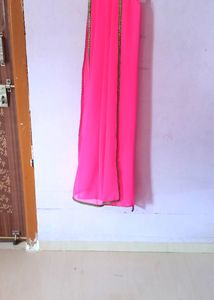 New Pink Georgette Dupatta