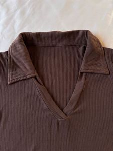 Savana Brown Full Sleeves Top