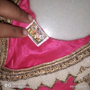 Pink &amp; Gold Anarkali Dress