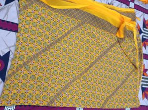 Sunshine Yellow Floral Printed Saree