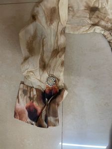 Beige floral embroidery Kurta