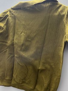 Vintage Olive Knit Polo Top