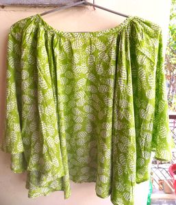 Green Boho Top