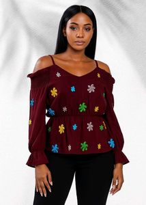 Floral Cold Shoulder Top
