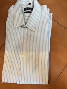 Men Strips White Shirt