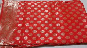 Banarasi Gold Zari Work Embellished Party Saree