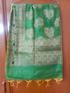 Green Banarasi Silk Dupatta