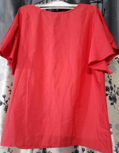 Oomph!! Coral Flutter Sleeve Top