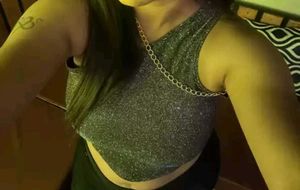 Women Navy Blue Shimmer One Shoulder Crop Top