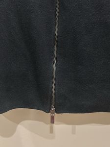 Black Korean Collar Zip Sweats