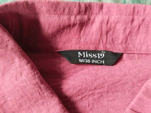 Pink Textured Tie-Waist Top
