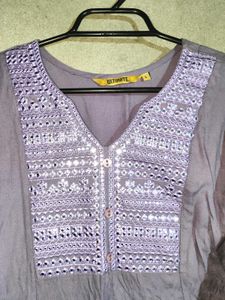 Lavender Embroidered Tunic