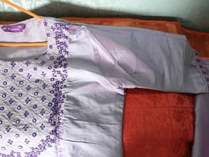 Gently Used Lavender Kurta With Bottom&amp;Dupatta