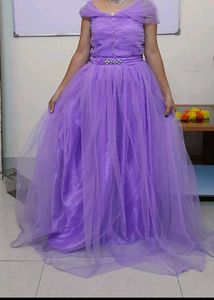 Elegant Purple Ethnic Gown