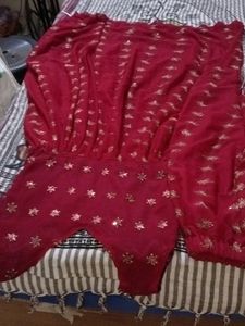 Beautiful  New One Time Use Anrakali Kurti With Pa