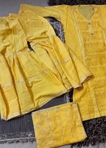 Semi Stitched Gota Patti Suit Set