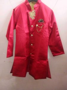 Red Embroidered Sherwani