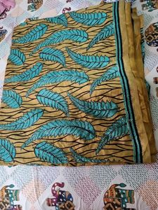 Gold And Blue Saree