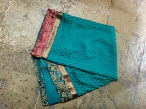 Elegant Teal Saree
