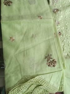 Elegant Light Green Embroidered Salwar Suit