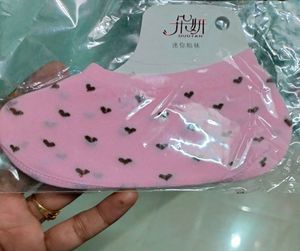 Cute Pink Heart Socks
