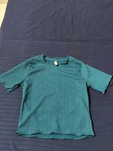 blue  Short Sleeve Top