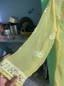 Yellow Embellished Kurti