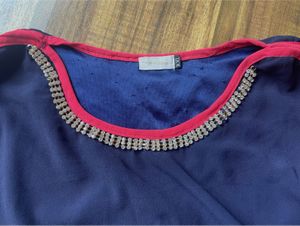Stonework Neckline Top