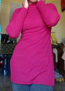 Burgundy Long Sleeve Dress