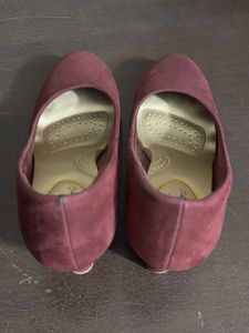 Plum Maroon Wedge Heels