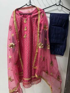 Rani Pink Sequins Pant Suit