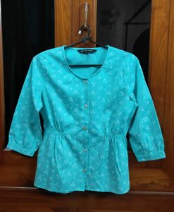 Beautiful Cyan Coloured Top For Women