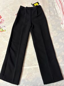 Black Wide Leg Trousers formal pant