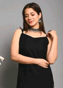 Sleek Black Slip Kurti
