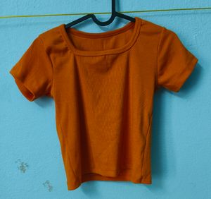Orange Cute Top