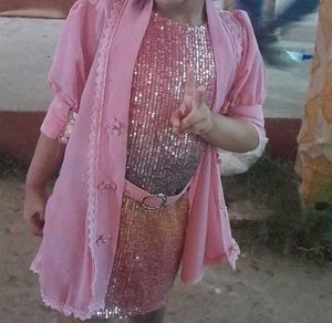 Sparkly Pink Dress & Jacket Set