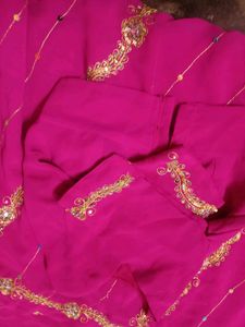 Saree With Amazing Handwork